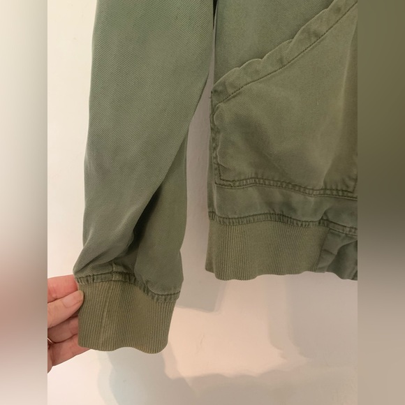 Kenneth Cole Army Green Coat Bomber Jacket Women’s Size S Full Zip - Picture 14 of 16